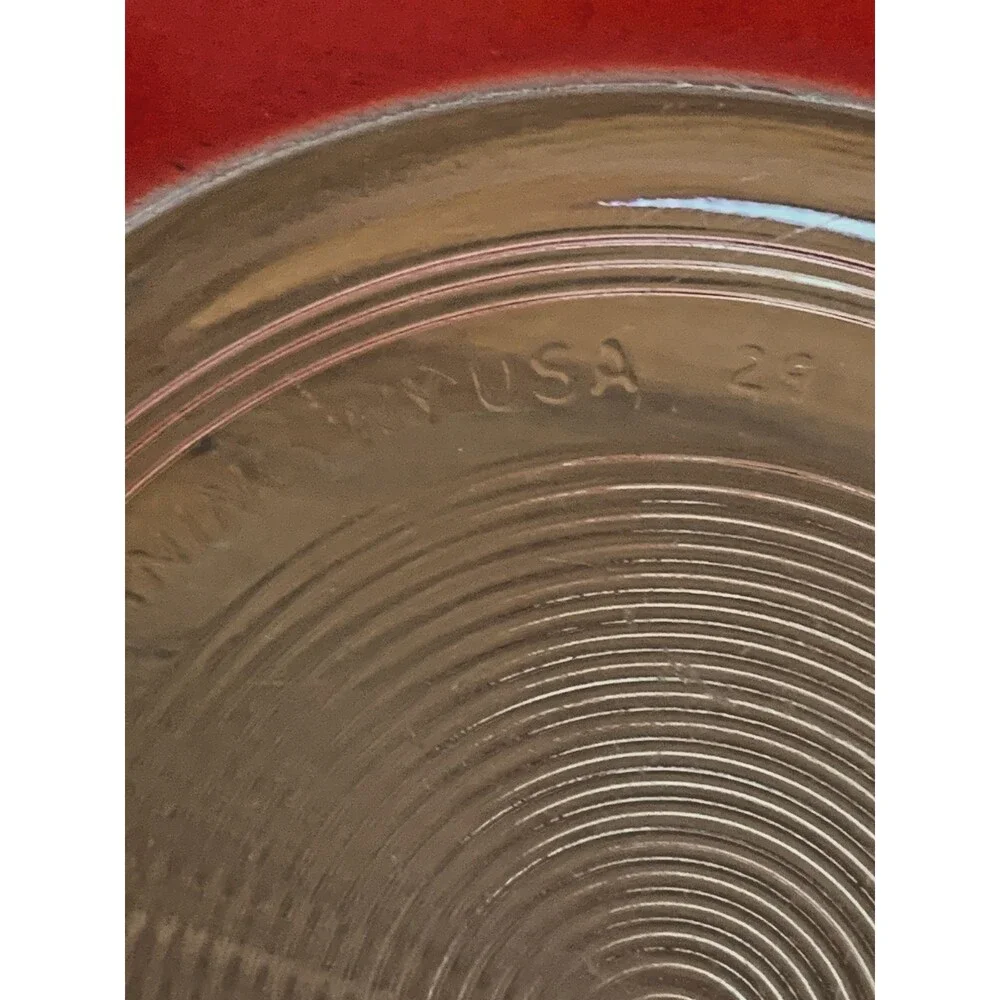 Vintage Pyrex Red Glass Clear Bottom Nesting Mixing Bowl #325 2.5L